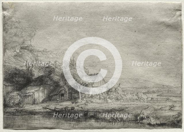 Landscape with a Cow, c. 1650. Creator: Rembrandt van Rijn (Dutch, 1606-1669).
