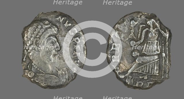 Coin Portraying an Emperor, late 4th century. Creator: Unknown.