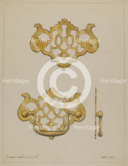 Drawer Pull, c. 1936. Creator: Janet Riza.