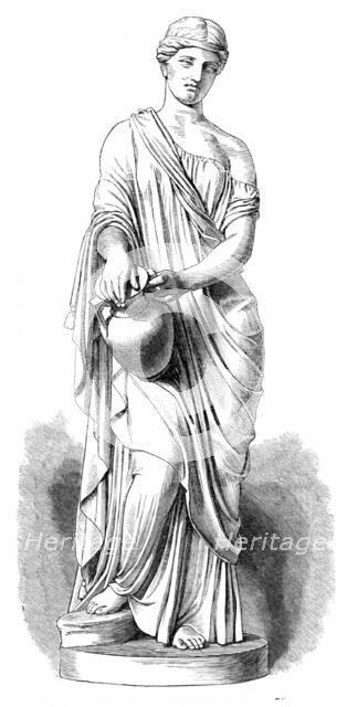 "Rebecca at the Well," sculpture, by W. H. Reinhart, 1869.  Creator: Unknown.