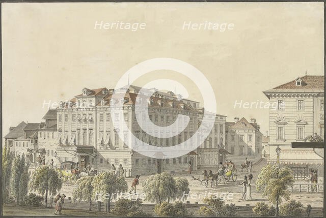 The Theater an der Wien, ca 1816. Creator: Alt, Jakob (1789-1872).