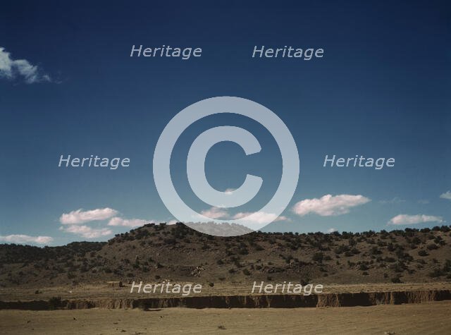 Landscape along the Santa Fe R.R., Willard, New Mexico, 1943. Creator: Jack Delano.