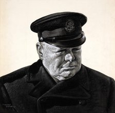 Portrait of Sir Winston Churchill in Trinity House uniform, c1940s.  Creator: Marc Stone.