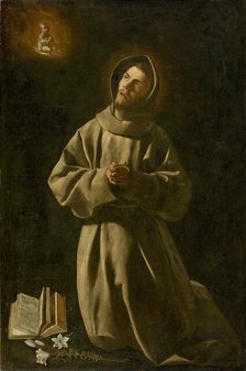 The Apparition of the Infant Jesus to Saint Anthony of Padua, 1627-1630. Creator: Zurbarán, Francisco, de (1598-1664).