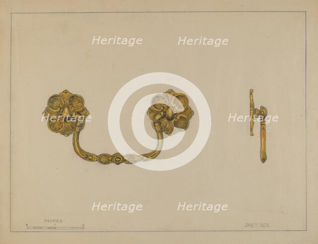 Drawer Pull, c. 1936. Creator: Janet Riza.