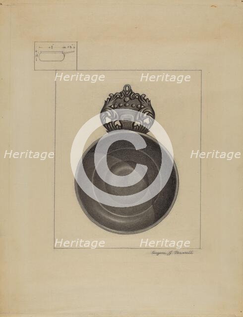 Pewter Porringer, 1935/1942. Creator: Eugene Barrell.