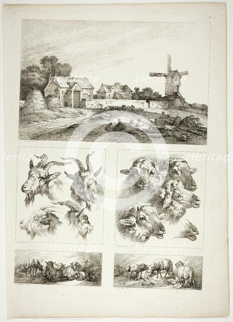 Plate 28 of 38 from Oeuvres de J. B. Huet, 1796–99. Creator: Jean Baptiste Marie Huet.