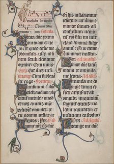 Manuscript Leaf from the Beauvais Missal, 1285. Creator: Unknown.