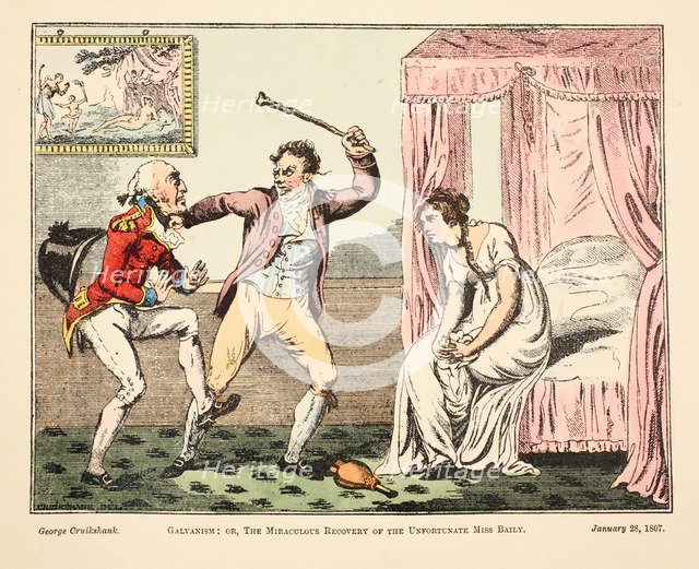 Galvanism; or the Miraculous Recovery of the Unfortnate Miss Baily, 1807.
