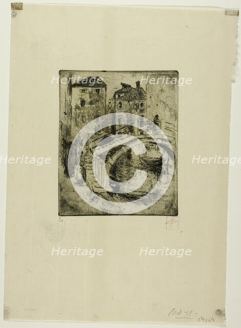 Venetian Canal and Bridges, 1886. Creator: Robert Frederick Blum.