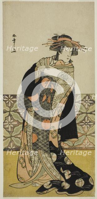 The Actor Nakamura Riko I in an Unidentified Role, Japan, c. 1780. Creator: Shunsho.