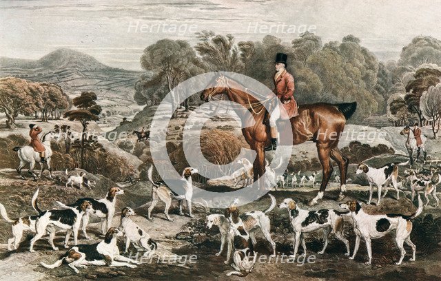 'Ralph John Lambton and his Horse Undertaker and Hounds', late 18th century, (1912). Artist: Charles Turner