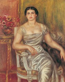 Portrait of the poet Alice Vallières-Merzbach, 1913. Creator: Renoir, Pierre Auguste (1841-1919).