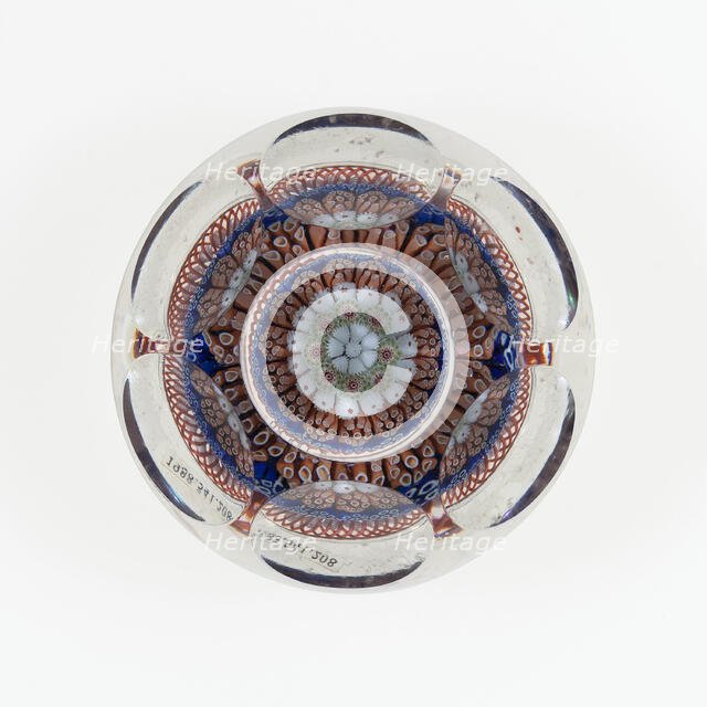 Paperweight, France, c. 1848-55. Creator: Saint-Louis Glassworks.