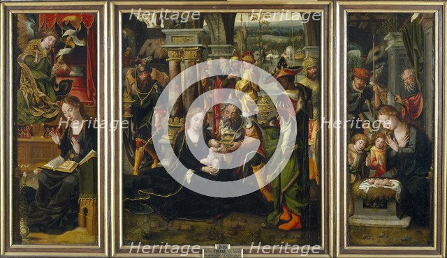 The Annunciation. The Adoration of the Magi. The Adoration of the Shepherds, Second Quarter of the 1 Artist: Coecke van Aelst, Pieter, the Elder (1502-1550)