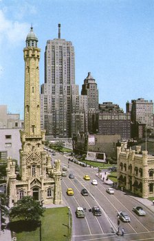 Michigan Avenue looking north, Chicago, Illinois, USA, 1950. Artist: Unknown