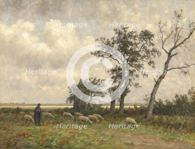 Landscape in Drenthe, 1875-1910. Creator: Alphonse Stengelin.
