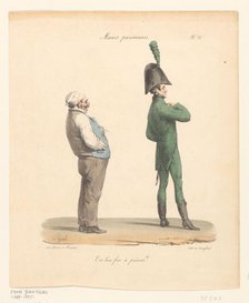 Parisian customs: 'Are you pleased with yourself?', 1825. Creator: Edme Jean Pigal.