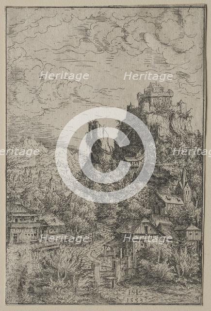 Landscape with a Castle, 1553. Creator: Hanns Lautensack (German, 1524-1566).