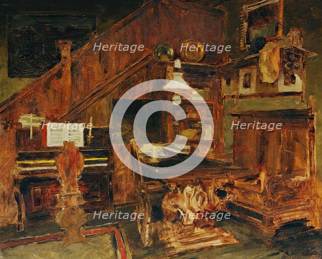 Artist's studio in Venice, 1877. Creator: Carl Schuch.