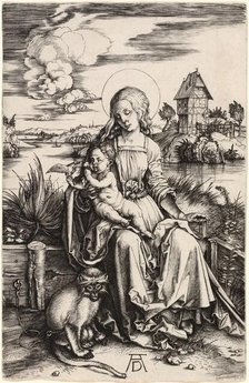 The Virgin and Child with the Monkey, c. 1498. Creator: Albrecht Durer.