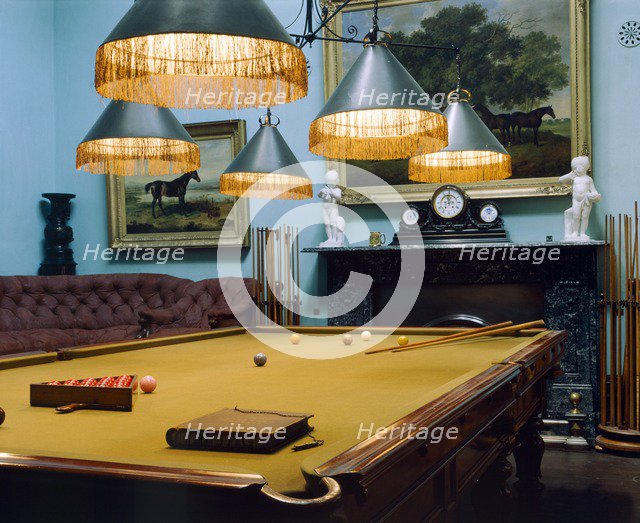 Billiard Room, Brodsworth Hall, South Yorkshire, c1990-c2017. Artist: John Critchley.