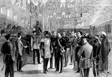 Arrival of the Ameer's son in London: the scene at Victoria Station, 1895. Creator: P Naumann.