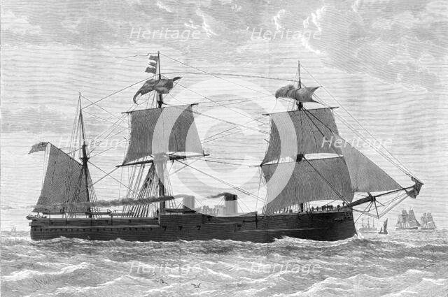 H.M.S. Alexandra, building at Chatham, 1876. Creator: Unknown.