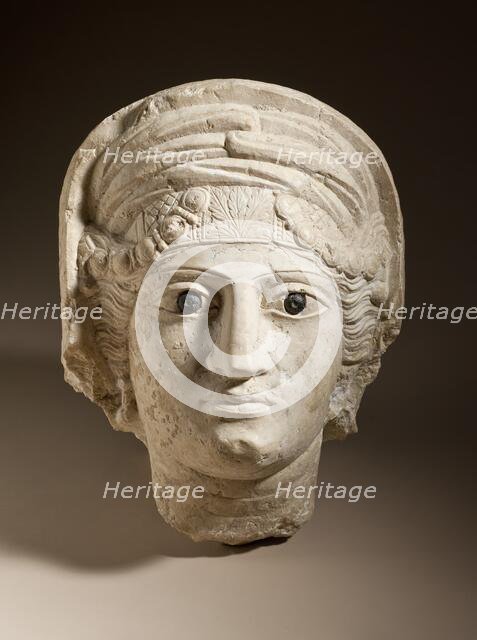 Funerary Head from Palmyra, 3rd century. Creator: Unknown.