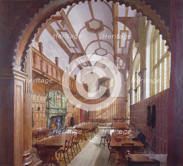 Great Hall, Charterhouse, London, 1885. Artist: John Crowther