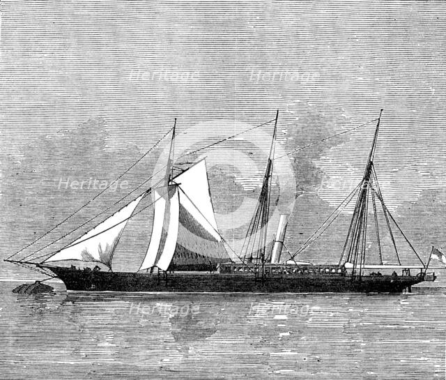 The yacht Deerhound, lately captured off the coast of Spain, 1873. Creator: Unknown.