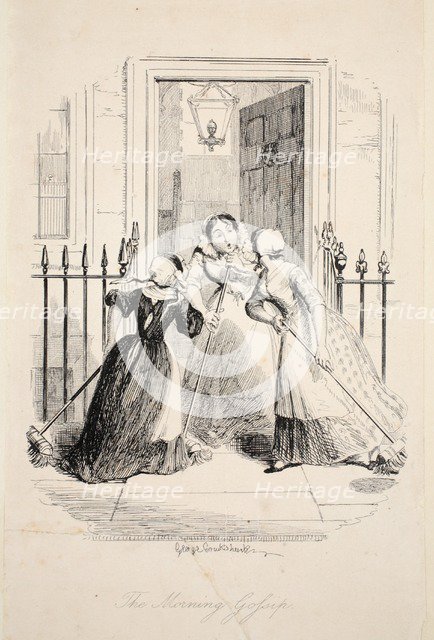 The Morning Gossip,from The Greatest Plague of Life, pub. 1847 (engraving)