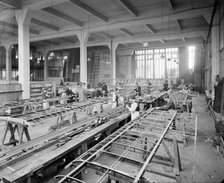 Manufacturing aircraft, Waring & Gillow, Hammersmith, London, 1914-1918. Artist: Bedford Lemere and Company