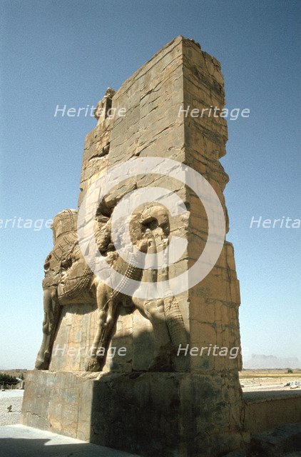 Back view of the Gate of All Nations, Persepolis, Iran