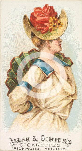 Plate 24, from the Fans of the Period series (N7) for Allen & Ginter Cigarettes Brands, 1889. Creator: Allen & Ginter.