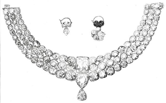 Necklace of the Young Guicowar of Baroda, valued at forty lacs of rupees, 1876. Creator: Unknown.