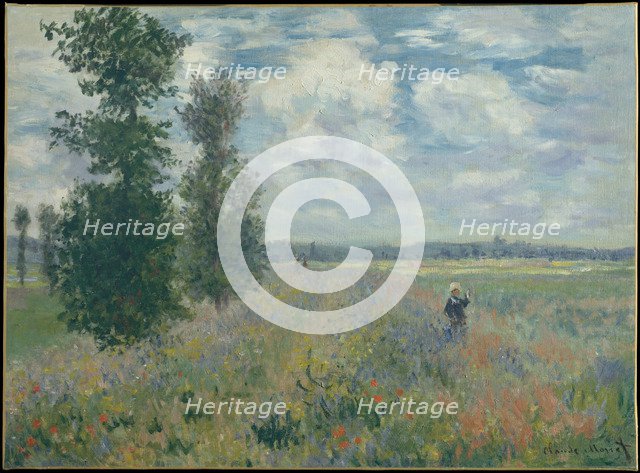 Poppy Fields near Argenteuil, 1875. Artist: Monet, Claude (1840-1926)