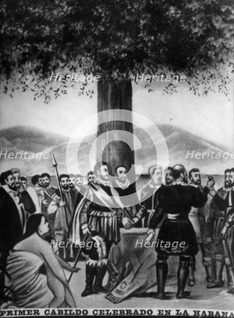 The First Cabildo, (1519), 1920s. Artist: Unknown