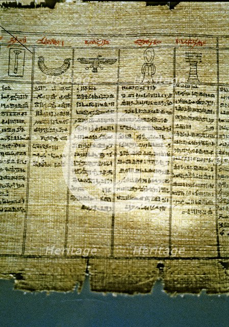 Fragment of papyrus in the 'Book of the Dead of Zed'.