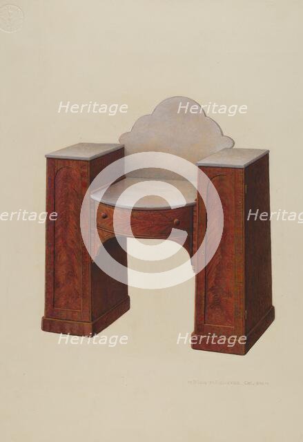 Dressing Table, c. 1939. Creator: William H Edwards.