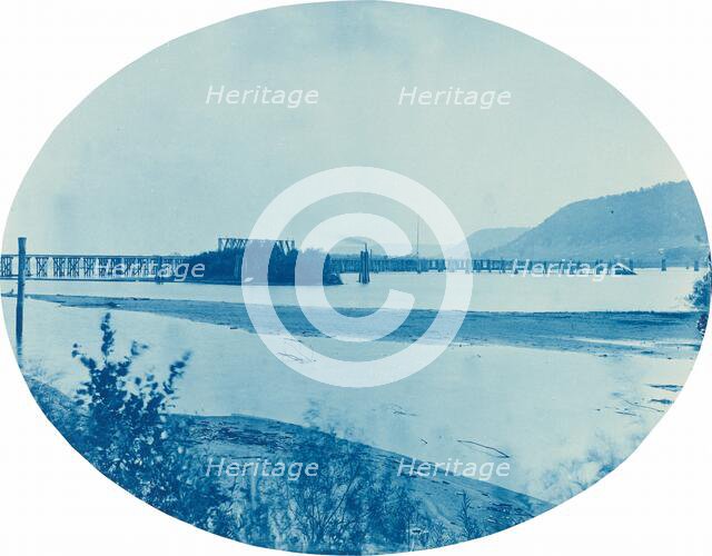 Ponton Bridge at Read's Landing, Minn., 1885. Creator: Henry Bosse.