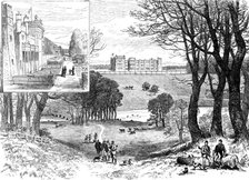 Grimsthorpe Castle, Lincolnshire, visited by the Prince and Princess of Wales, 1881. Creator: Unknown.