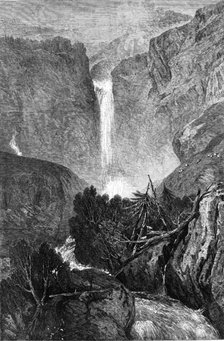 "The Fall of the Reichenbach"...Farnley Hall Collection of drawings by J.M.W. Turner, R.A., 1865. Creator: W. J. Linton.