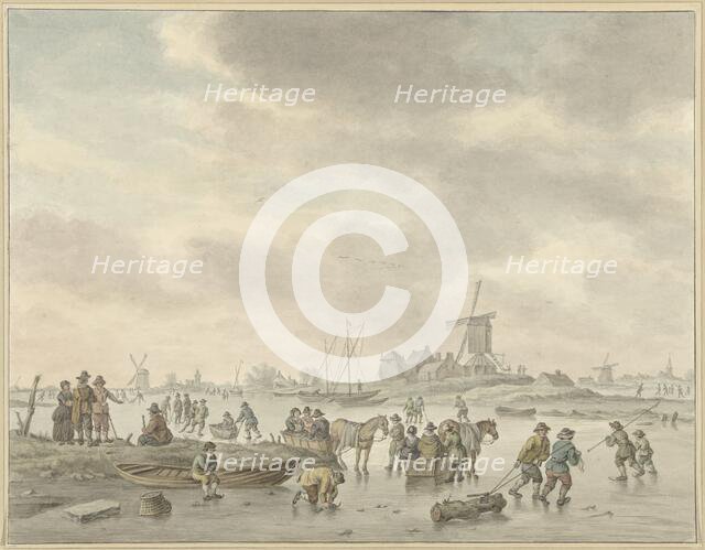 Ice entertainment, 1741-1820. Creator: Abraham Delfos.