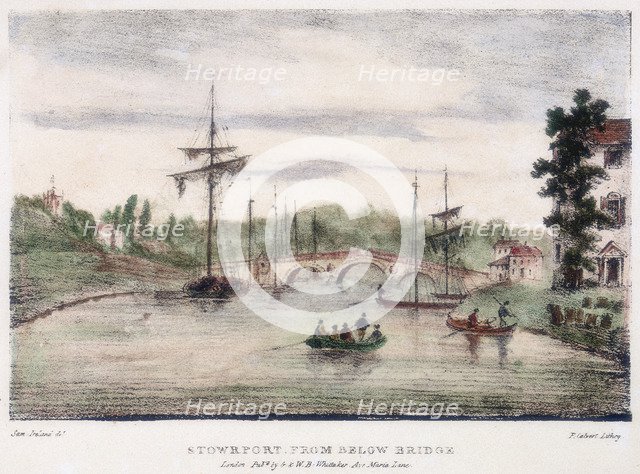 Stourport-on-Severn, Worcestershire, from below the bridge, c1795.   Artist: Samuel Ireland