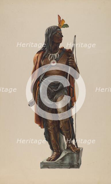 Cigar Store Indian, 1935/1942. Creators: Maurice Van Felix, Elizabeth Fairchild.