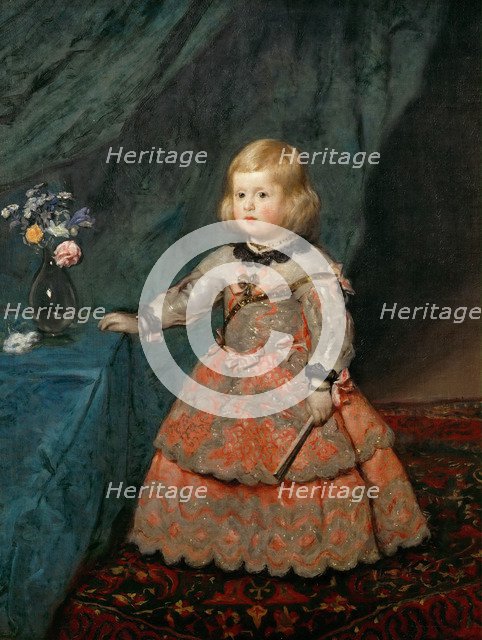 Portrait of the Infanta Margaret Theresa (1651-1673) in a pink Dress.