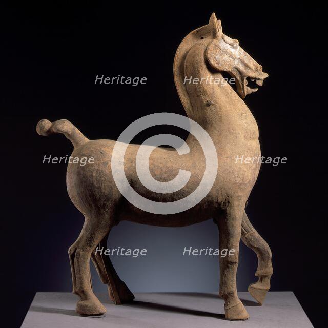 Funerary Sculpture of a Horse, 25-220. Creator: Unknown.