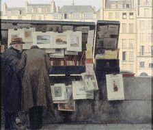 Bookseller on the Quai des Grands-Augustins, c1949. Creator: Bernard Boutet de Monvel.