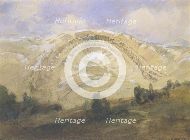 Folded Strata, a Great Geological Arch, Colorado, 1874. Creator: William Henry Holmes.